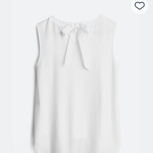 41 Hawthorn White Sleeveless Bow Blouse
